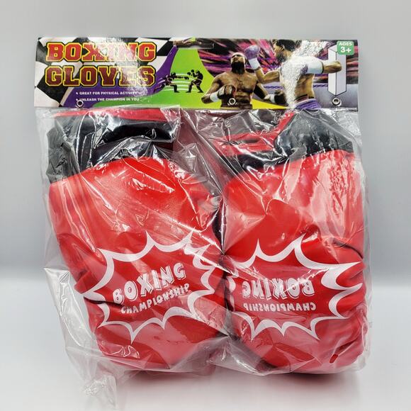 NWT Boxing Champion Boxing Gloves Set Red & Black Set Youth Unisex Ages 3 & Up - Picture 3 of 7
